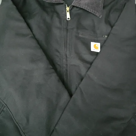 CARHARTT LONG SLEEVE ZIP-UP JACKET IN BLACK SIZE MEDIUM