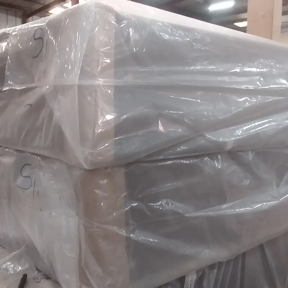 WRAPPED BM UNI LINEN DIVAN 2D DOUBLE  IN SLATE- (2 PARTS )