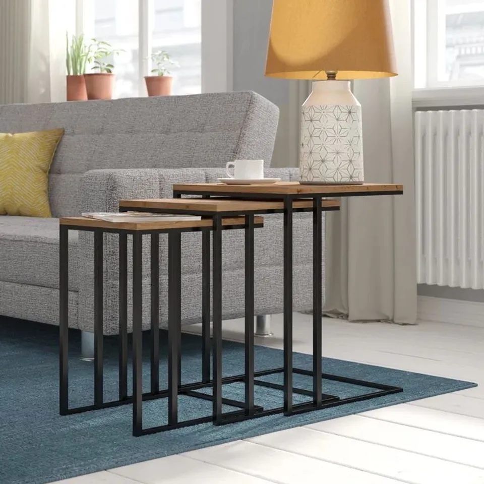 BOXED WILLARD 3 PIECE NEST OF TABLES