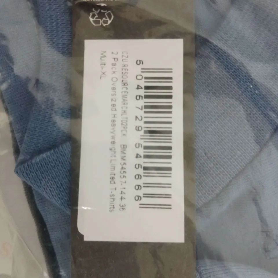 BOOHOO MAN 2 PACK OVERSIZE HEAVY WEIGHT LIMITED  T SHIRTS SIZE XL