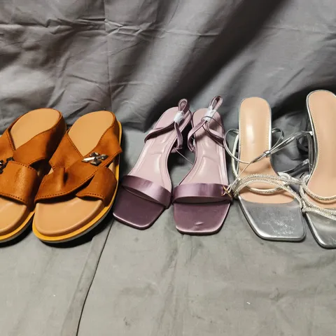 BOX OF APPROXIMATELY 15 ASSORTED PAIRS OF SHOES AND FOOTWEAR ITEMS IN VARIOUS COLOURS, STYLES, AND SIZES - COLLECTION ONLY