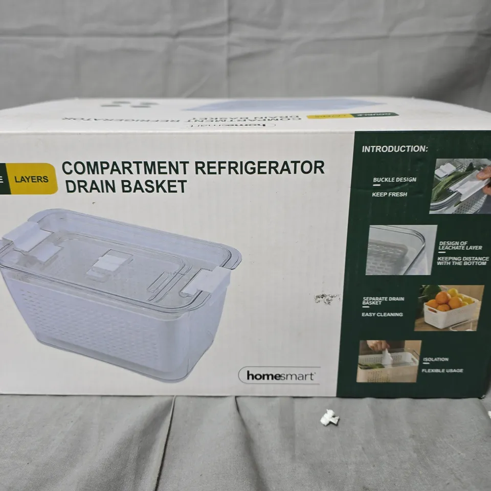 HOMESMART COMPARTMENT REFRIGERATOR DRAIN BASKET – KITCHEN ORGANIZER