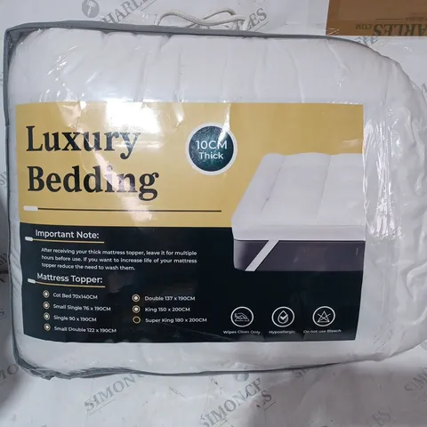 PACKAGED LUXURY BEDDING MATTRESS TOPPER - SUPERKING