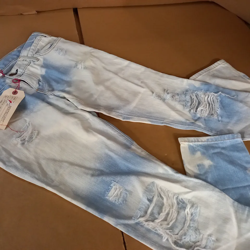 BRAND NEW CURRENT / ELLIOT CLOUD WASH DISTRESSED JEANS - 28