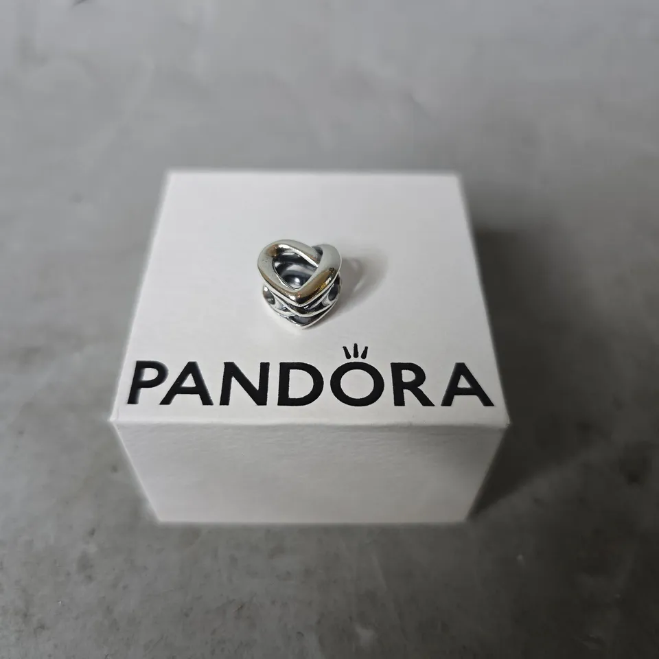 BOXED PANDORA KNOTTED HEART CHARM