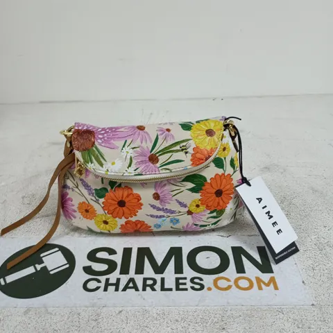 AIMEE SERENITY FLORA LEATHER HANDBAG