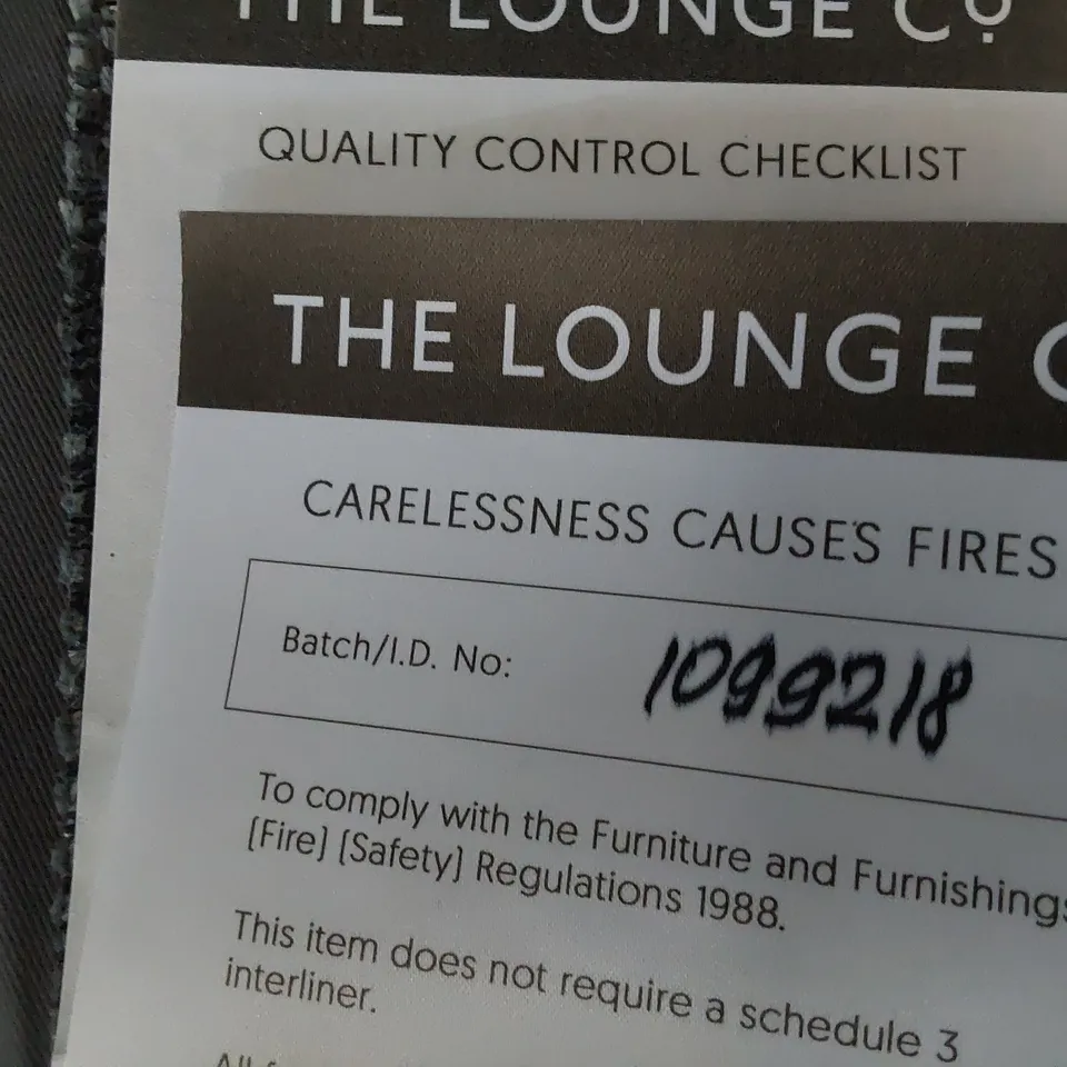 QUALITY BRITISH MADE LOUNGE Co SNUGGLER CHAIR GREY FABRIC 
