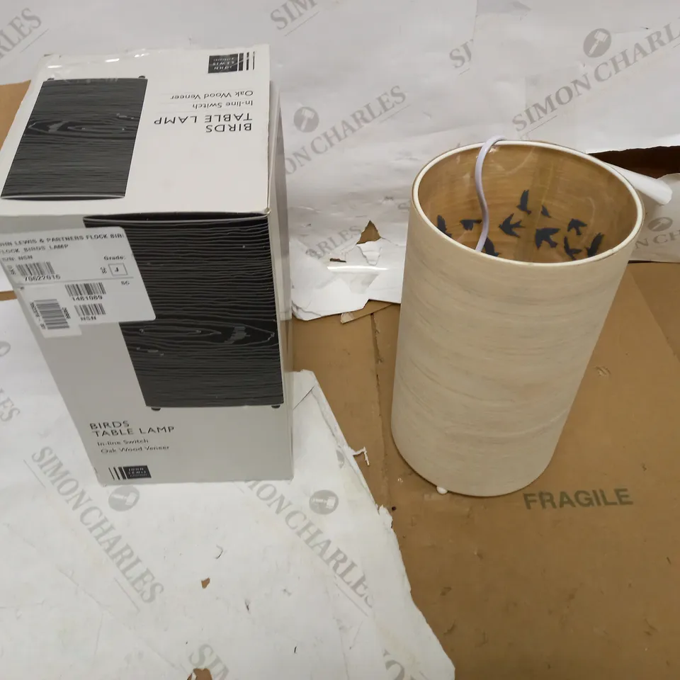JOHN LEWIS BIRED TABLE LAMP 