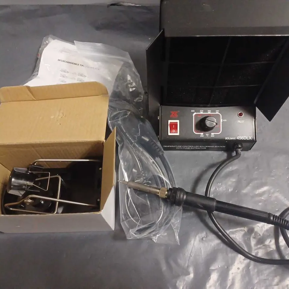 SOLMAX 456DLX SOLDERING IRON AND ACCESSORIES