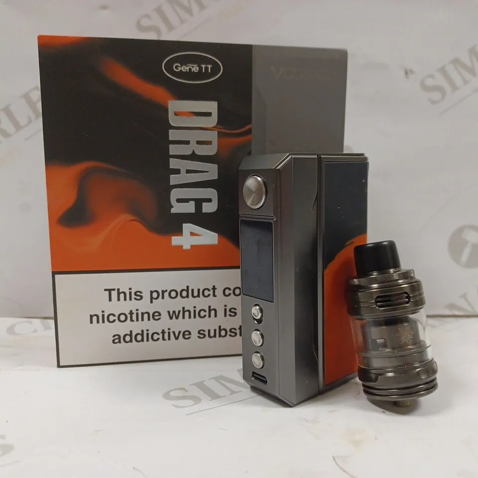 BOXED DOOPOO GENE TT DRAG 4 VAPE SYSTEM - GUNMETAL & TROPICAL ORANGE 