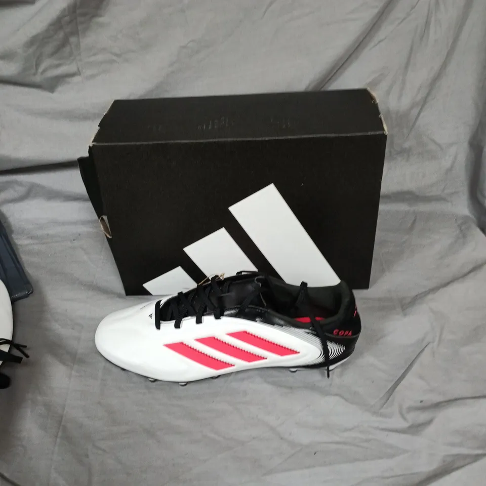 ADIDAS COPA PURE III LEAGUE FG/MG FOOTBALL BOOTS – UK 11.5, WHITE/RED