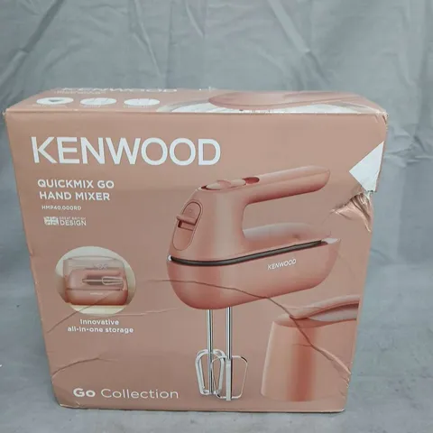 KENWOOD QUICKMIX GO HAND MIXER – GO COLLECTION – BOXED (ROSE PINK)