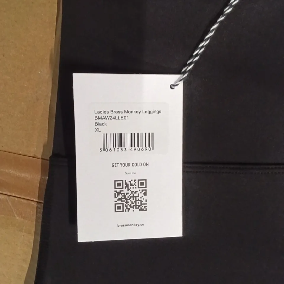 BOX OF BRASS MONKEY LEGGINGS - BLACK SIZE XL APPROXIMATELY 15