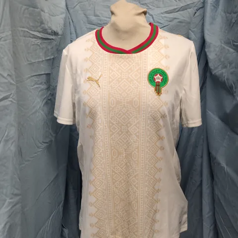 MOROCCO FRMF AWAY JERSEY REPLICA – WOMEN'S, PUMA, WHITE/VICTORY GOLD (US L)