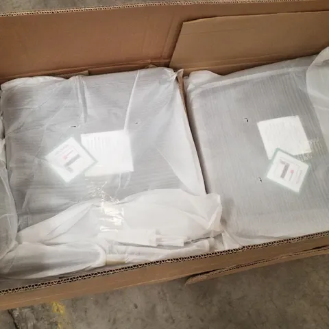 BOXED SET OF 4 FABRIC DINING CHAIRS - GREY