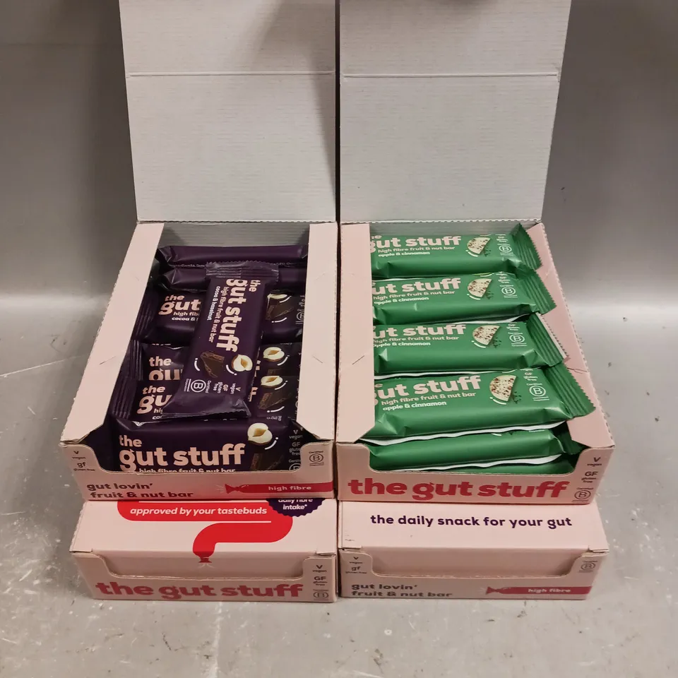 APPROXIMATELY 45 THE GUT STUFF FRUIT & NUT BARS IN VARIOUS FLAVOURS 