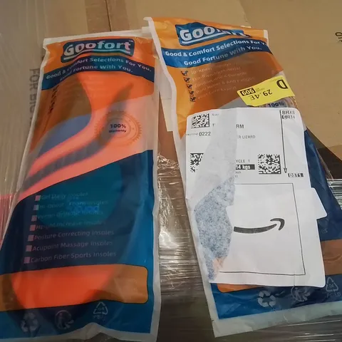 PALLET CONTAINING A LARGE QUANTITY OF INSOLES