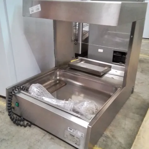 FAST FOOD SOLUTIONS COMMERCIAL CHIP SCUTTLE, ALSO KNOWN AS A FRY DUMP STATION.