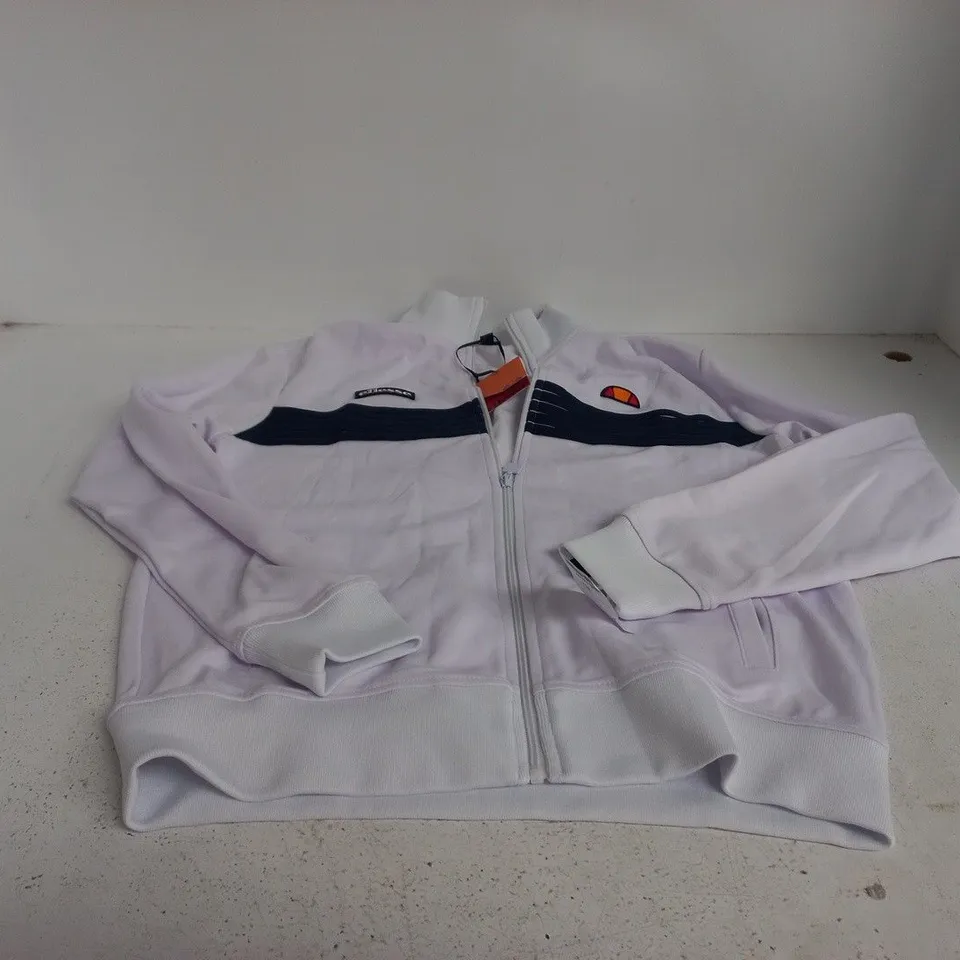 ELLESSE VICENZA TRACK TOP – WHITE, UK XL (EU XL)