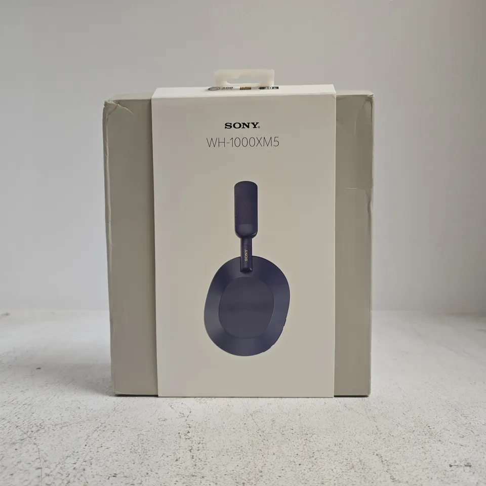 BOXED SONY WH-1000XM5 OVER EAR HEADPHONES IN BLUE