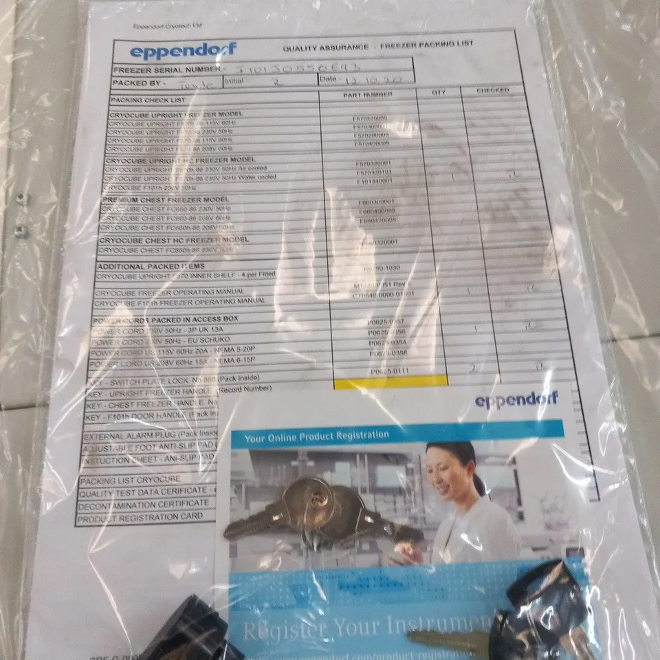 BRAND NEW EPPENDORF CRYO CUBE F101H ULT FREEZER S/N F101JO550693