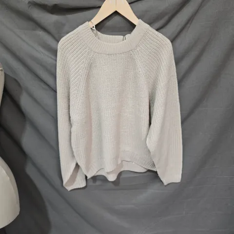 THREADBARE LADIES CHLOE JUMPER – CREAM KNIT, UK 12