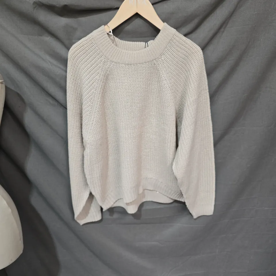 THREADBARE LADIES CHLOE JUMPER – CREAM KNIT, UK 12