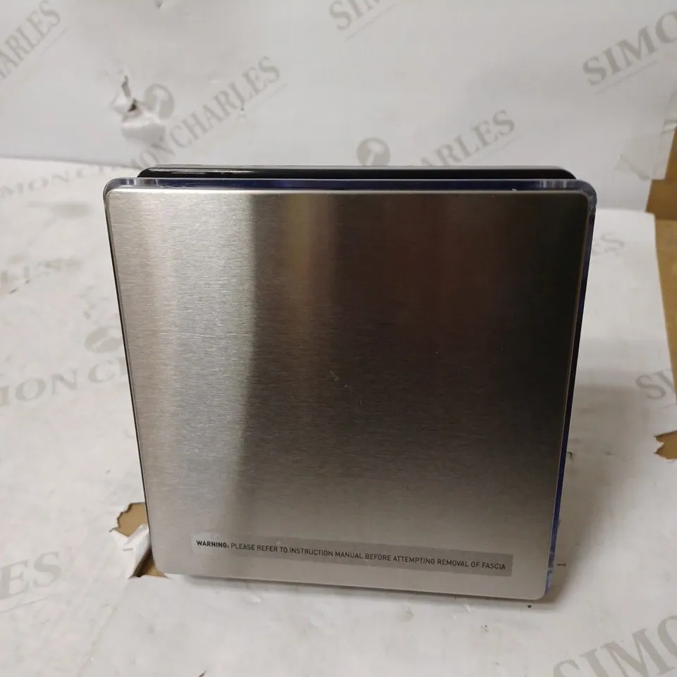 KNIGHTSBRIDGE EX004T LED BACKLIT EXTRACTOR FAN WITH OVERRUN TIMER IN STAINLESS STEEL WITH BLACK INSERT, 40.0 MM*156.0 MM*156.0 MM