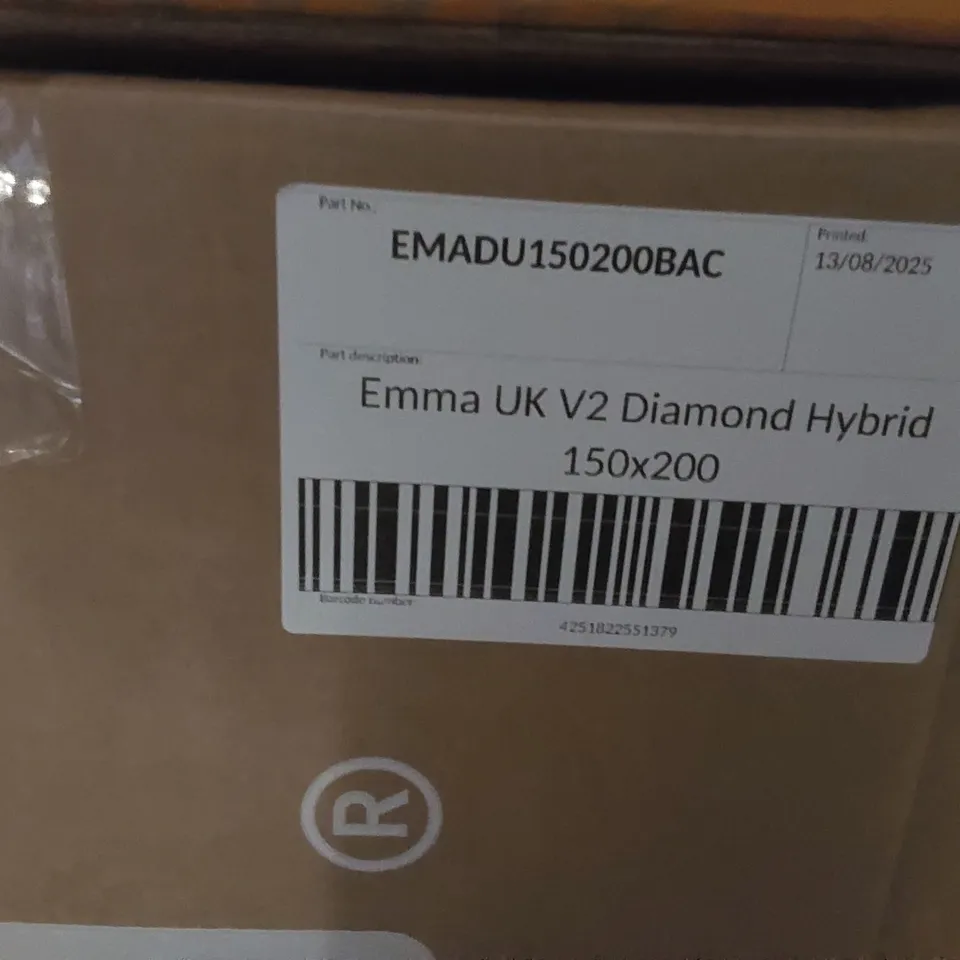 BRAND NEW BOXED EMMA UK V2 DIAMOND HYBRID 150 x 200CM KING SIZE MATTRESS 