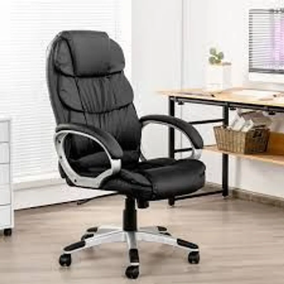 BOXED COSTWAY BLACK HEIGHT ADJUSTABLE OFFICE CHAIR - BLACK