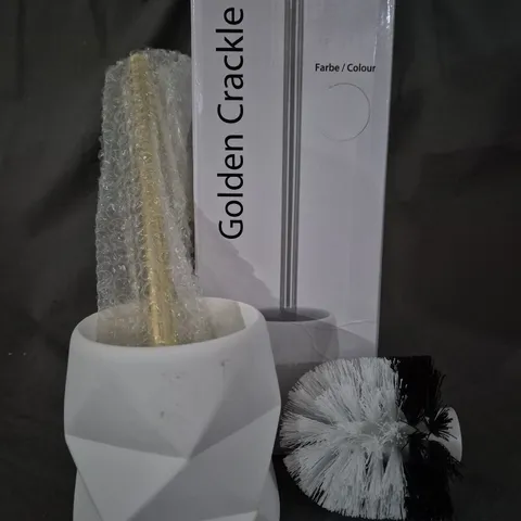 BOXED KLEINE WOLKE GOLDEN CRACKLE TOILET BRUSH SET