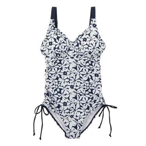 BRAND NEW REGATTA ALINAE SWIM COSTUME IN NAVY/WHITE LARGE FLORAL SIZE UK 8
