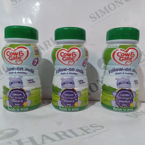 APPROXIMATELY 24 200ML BOTTLES OF COW & GATE FOLLOW-ON MILK