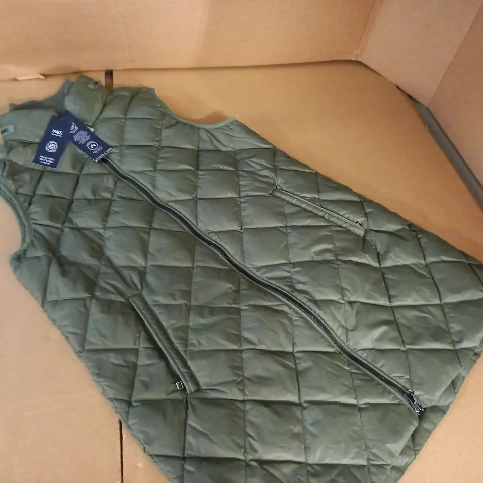 M&S FEATHER & DOWN GREEN GILET - UK 10