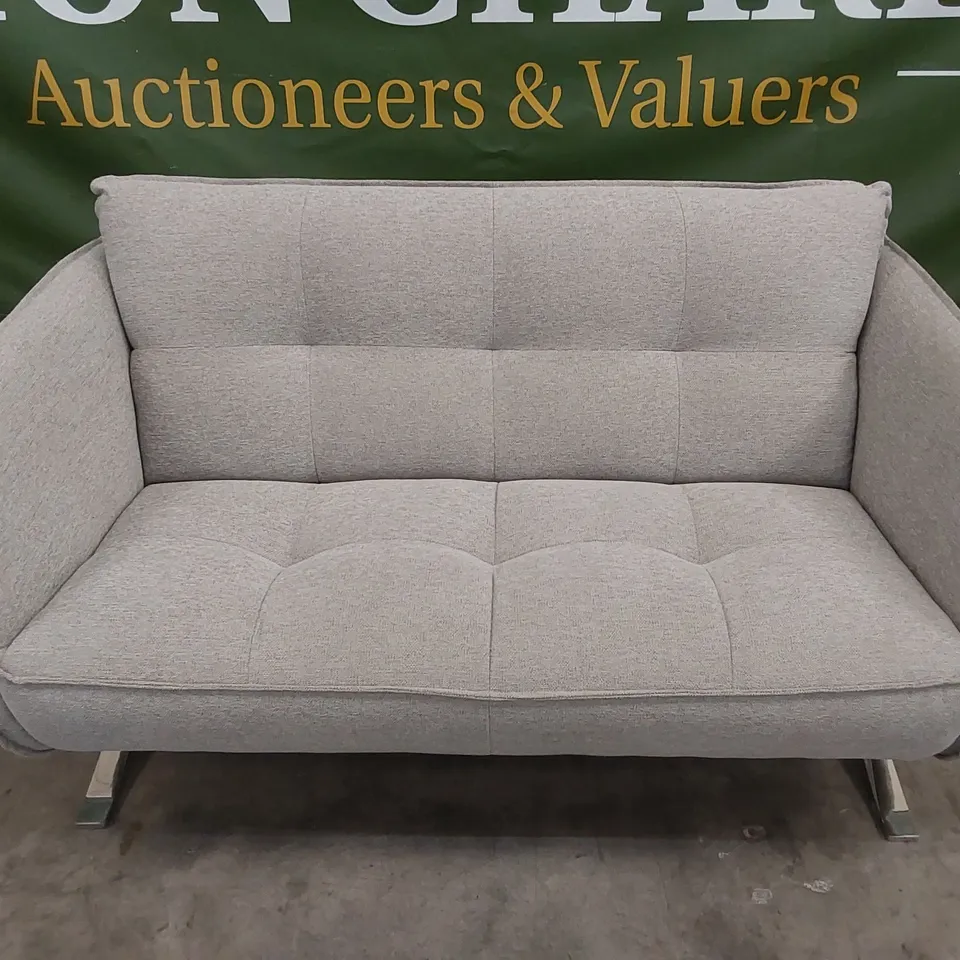 QUALITY DESIGNER ITALIAN MADE SEVILLE FABRIC UPHOLSTERED 2 SEATER LOVESEAT SOFA