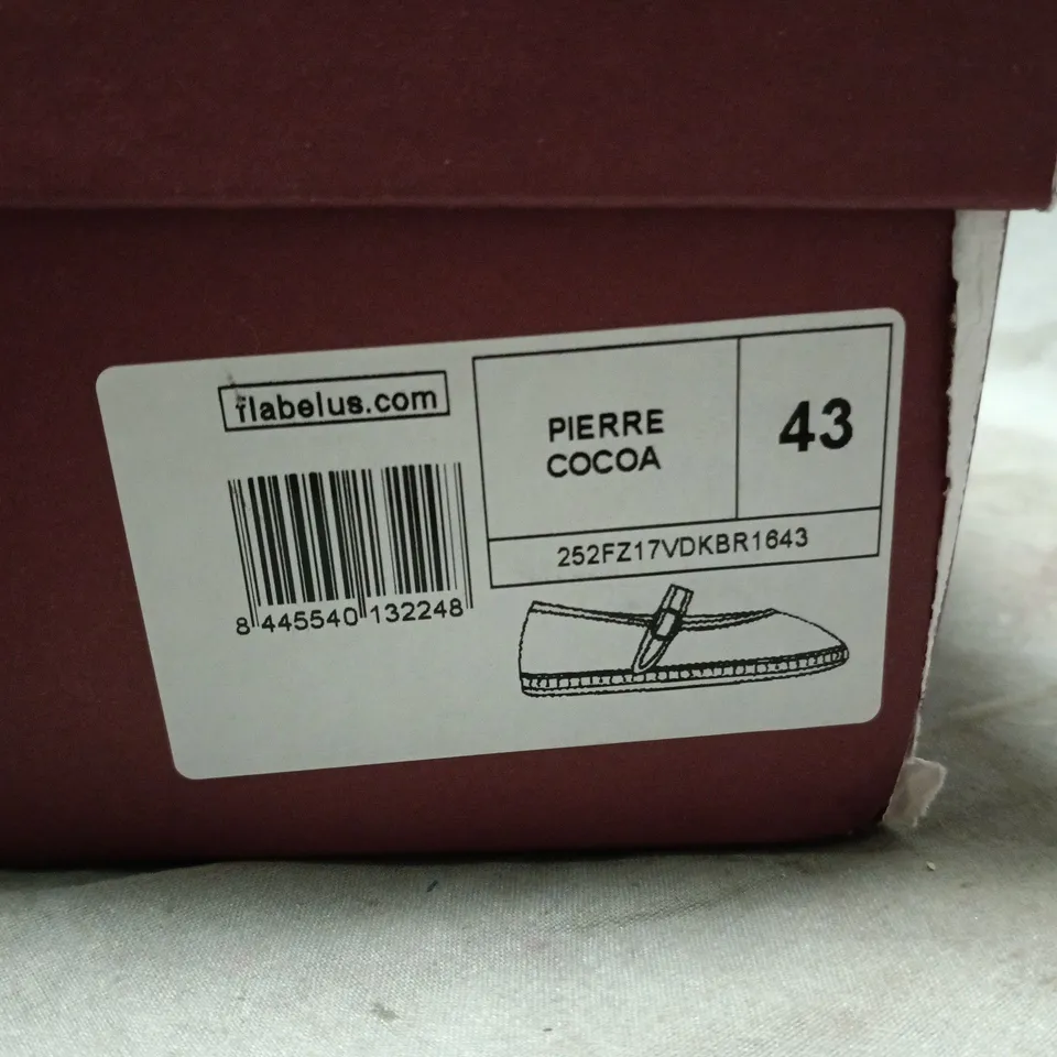 BOXED FABOLUS PIERRE COCO WOMEN'S BROWN SUEDE MARY JANE SHOES – UK 9.5 (EU 43)