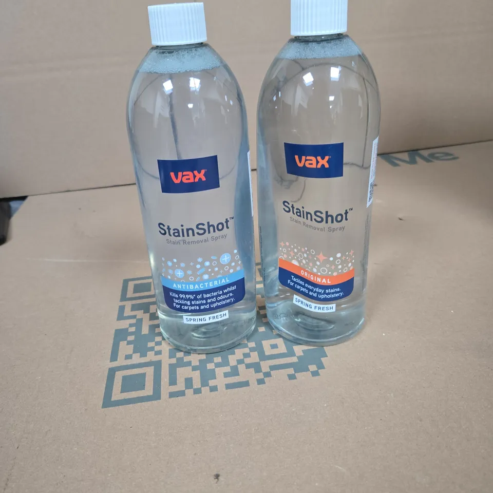 VAX STAINSHOT STAIN REMOVER SPRAY – ANTIBACTERIAL, SPRING FRESH, 2 BOTTLES