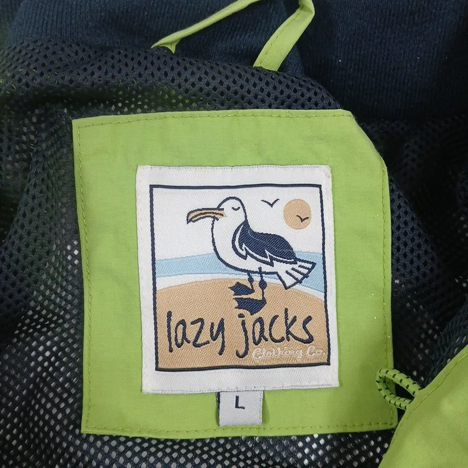 LAZY JACKS CLOTHING CO LIME GREEN LIGHTWEIGHT JACKET - SIZE L