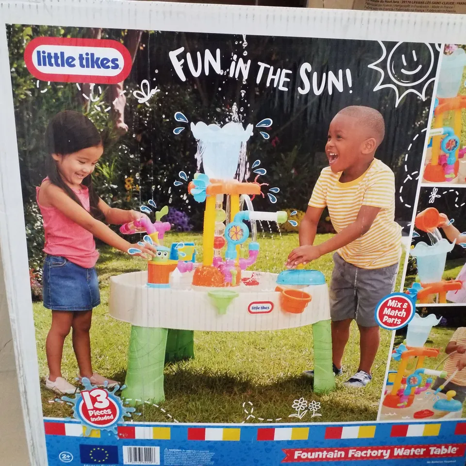 BOXED LITTLE TIKES FOUNTAIN FACTORY WATER TABLE RRP £83