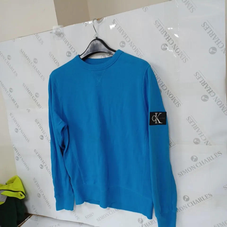 MENS MEDIUM CK JEANS JUMPER BLUE