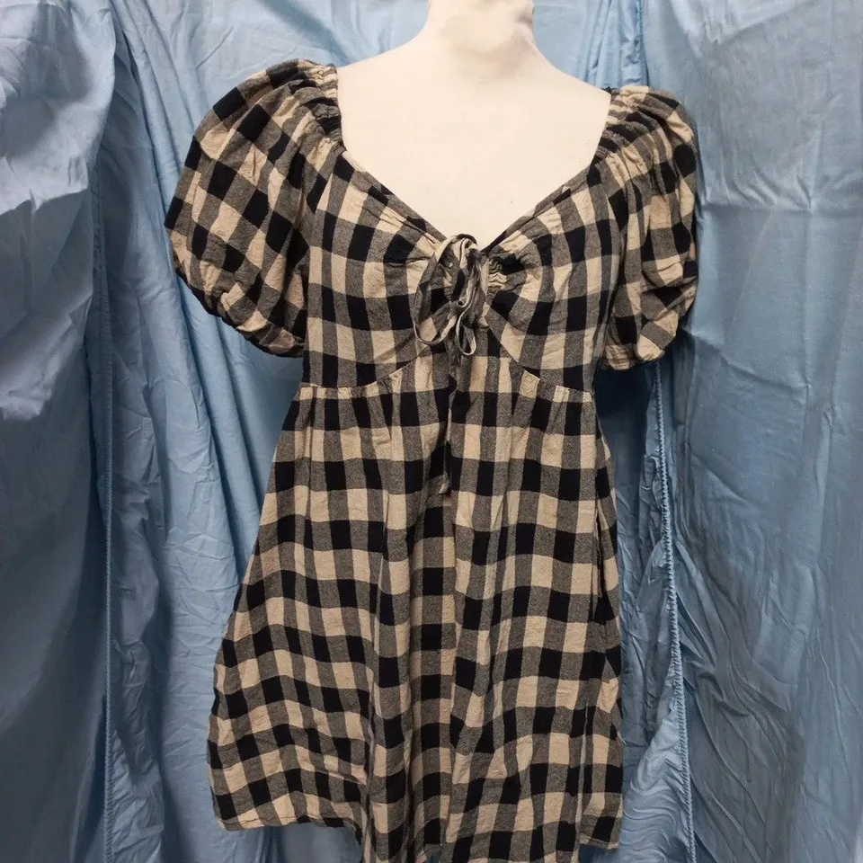 NOBODY'S CHILD CHECKERED DRESS – UK 12 (EU 40, USA 8)