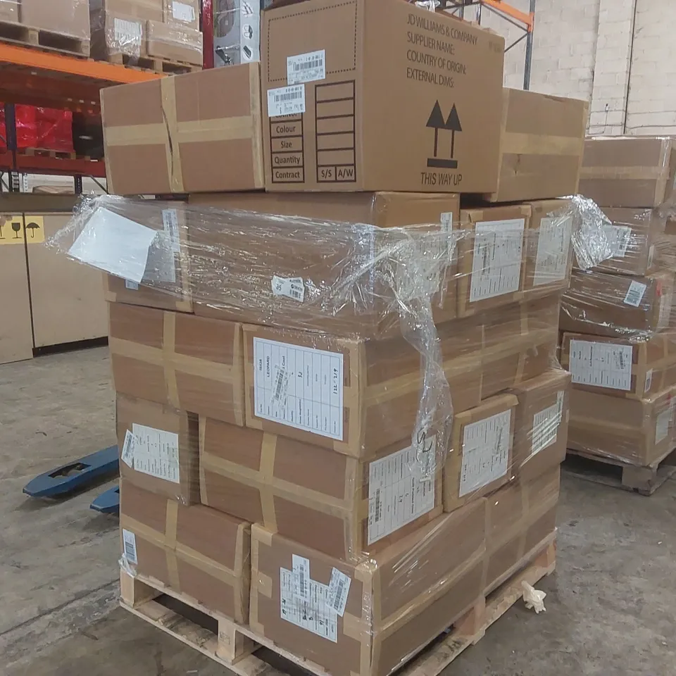 PALLET CONTAINING APPROXIMATELY 115x BRAND NEW ASSORTED DESIGNER CLOTHING ITEMS INCLUDING: SIMPLY BE JACKETS ECT