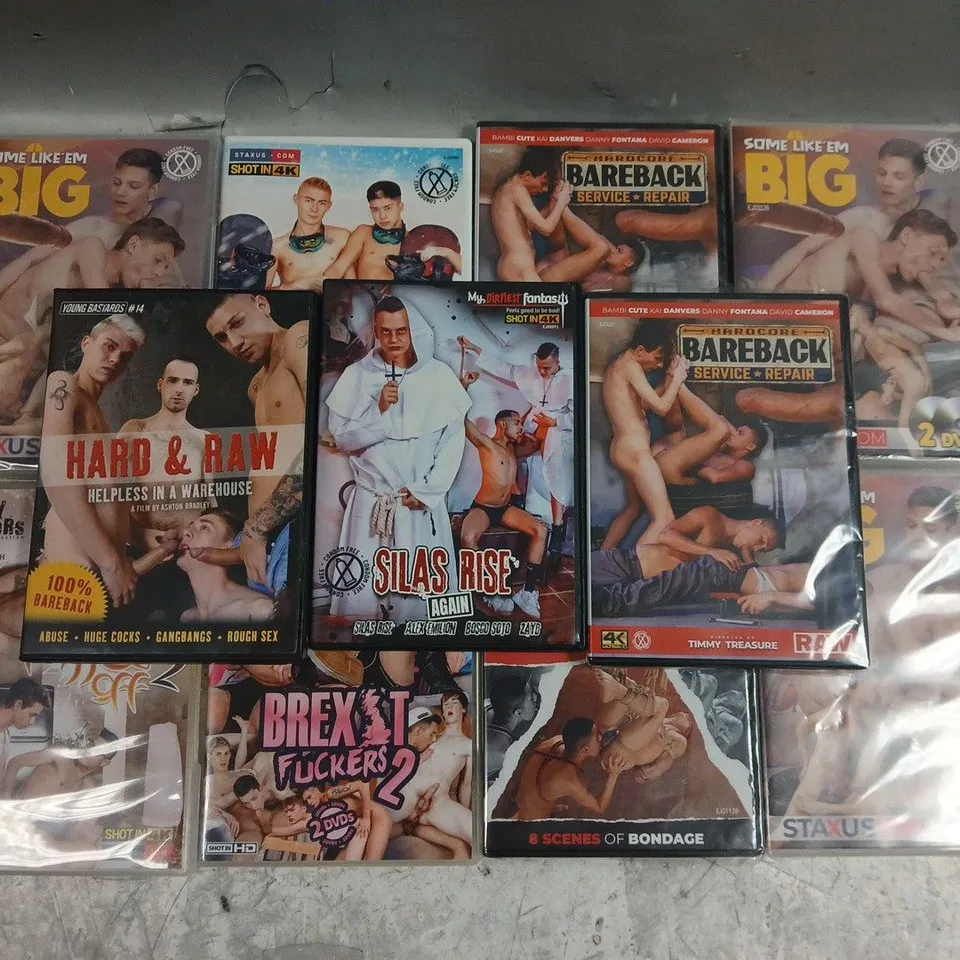 LOT OF 11 ASSORTED ALL MALE ADULT FILMS