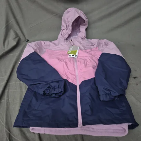 MOUNTAIN WAREHOUSE LIGHTNING 2 KIDS 3-IN-1 WATERPROOF JACKET – PINK & NAVY, 13 YEARS 