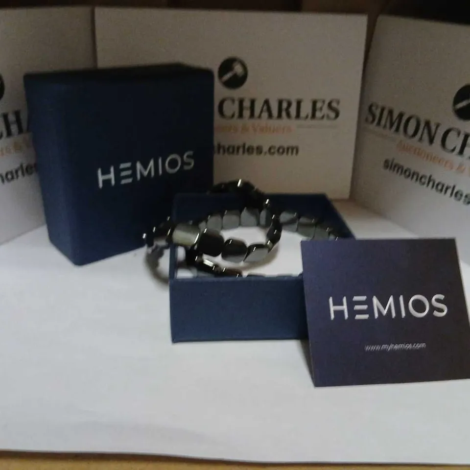 HEMIOS BLACK-TONED LINK BRACELET PAIR