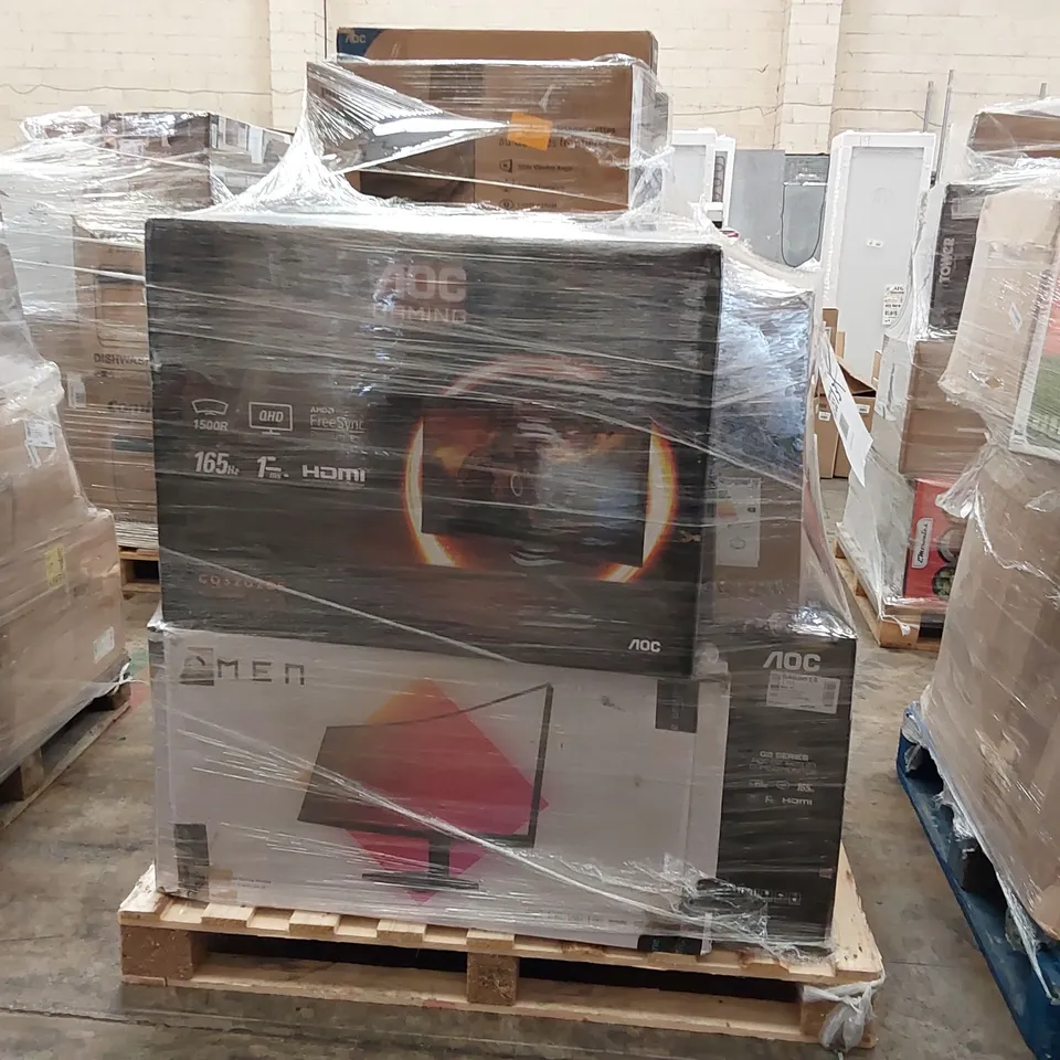 PALLET OF APPROXIMATELY 21 UNPROCESSED RAW RETURN MONITORS TO INCLUDE;