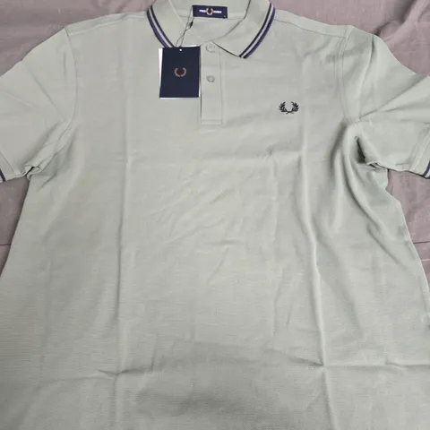 FRED PERRY TWIN TIPPED SHIRT - SIZE L