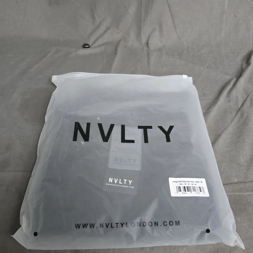 NVLTY VINTAGE FLARE DEEP FADE JEANS – BLACK – W38