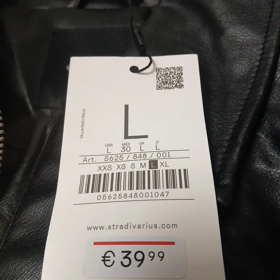 STRADIVARIUS LEATHER-LOOK JACKET – UK L