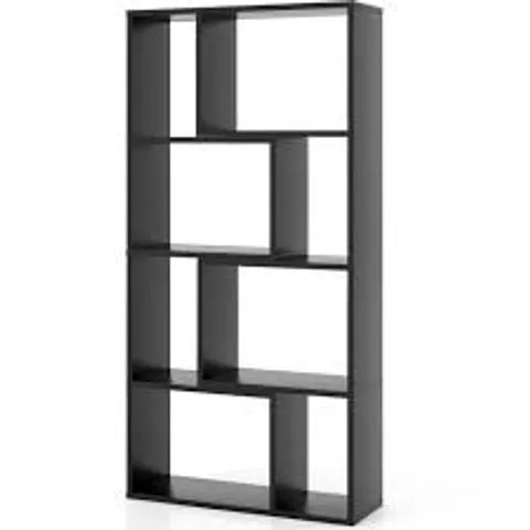 BOXED COSTWAY 8 CUBE BLACK GEOMETRIC BOOKSHELF